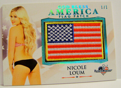 NICOLE LOUM 1/1 1OF1 PATCH GOD BLESS AMERICA THE BEAUTIFUL BENCH WARMER WOW