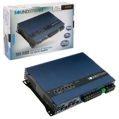 Soundstream RN4.1400D Rubicon Nano Class D 4 Channel Car Amp Amplifier 1400W Max