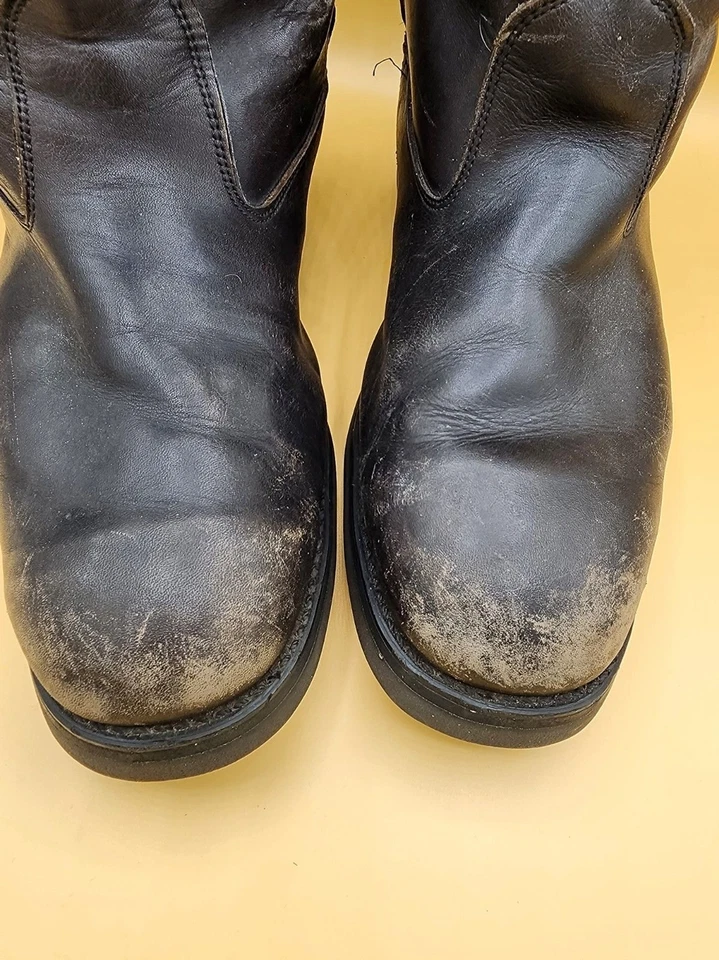 De Colección Field & Stream Botas Aisladas de Cuero Negro Cremallera Lateral Puntera Almendra Hombres Talla 10EE Foto 4 de 4