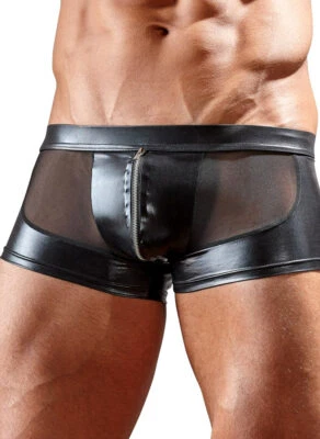 SVENJOYMENT Herren Wetlook Pants S M L XL Netz Zip Hipster sexy Boxer Unterwäsche "Bernardy"