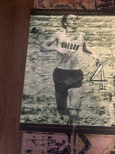 Vintage 1997 Nike Steve Prefontaine Poster Seat 41 Godspeed Oregon Rare - Picture 2 of 5