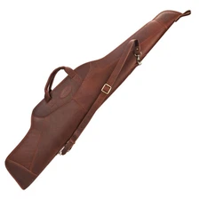 Tourbon Leather Rifle Case Scoped Cover Gun Slip Bag Padded Full Zipper Storage