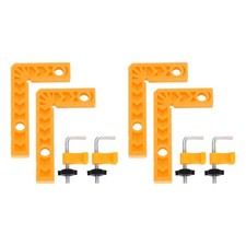 4Pcs Corner Clamp 90 Degree Right 3 Inch Angle Clamp Set, Yellow