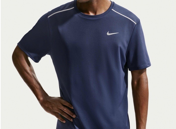 Nike Miler Men's Dri-FIT UV-Protection Short-Sleeve Obsidian