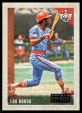 2022 Panini Diamond Kings #137 Lou Brock Artist's Proof Blue
