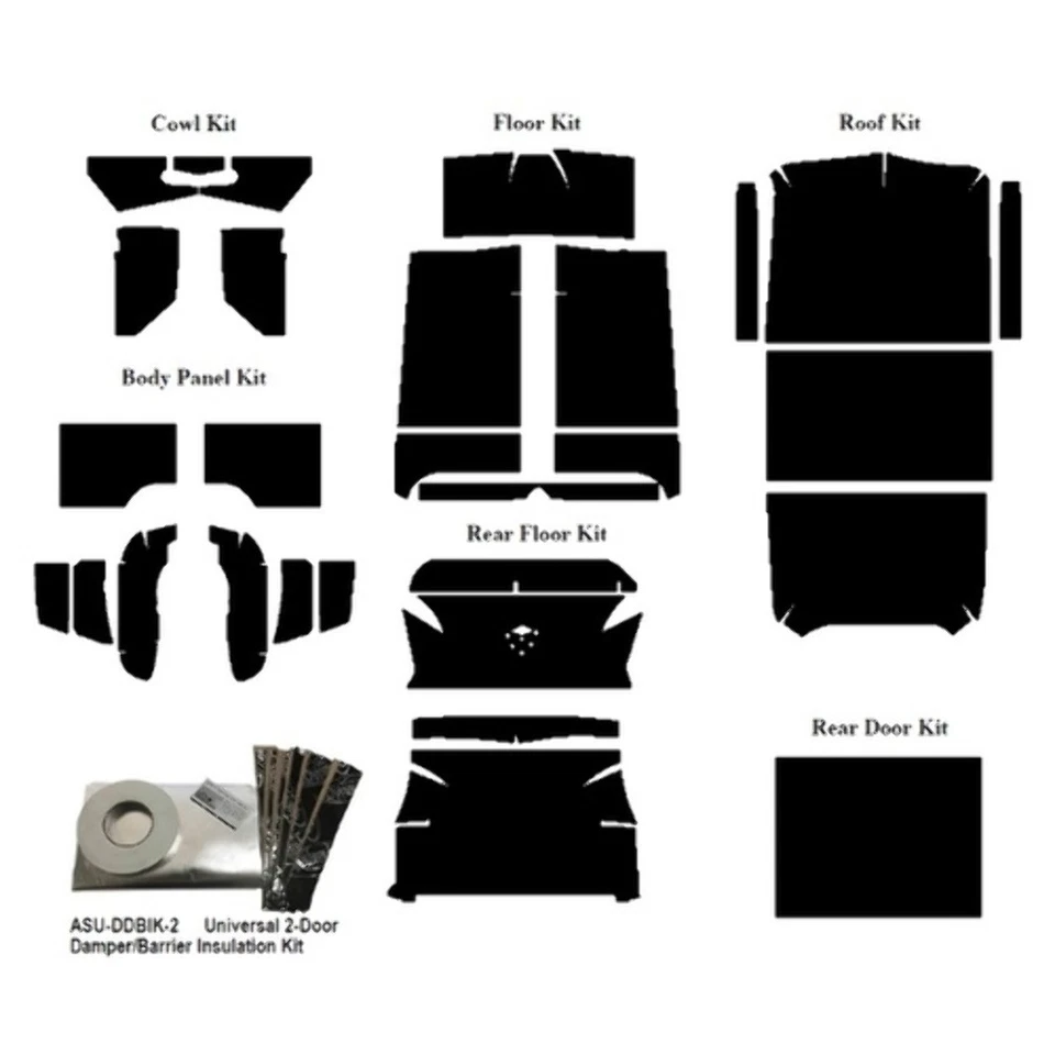 Insulation Sound Deadener Kit for 1941-48 Ford Panel Delivery Van Sedan Complete - Image 3 of 4