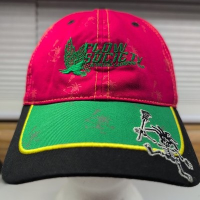 Flow Society Bone Man Rasta Lacrosse Mens Sports Cap Hat NWT