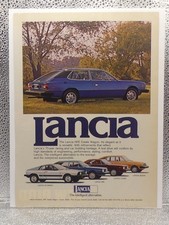 Vtg Lancia Hpe Estate Wagon Scorpion Coupe 1977 Print Advertising Full Page Ad