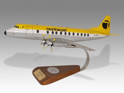 Vickers Viscount 800 Northeast Mahogany Wood Handmade Desktop Airplane Model