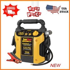 Everstart Maxx 1000 Peak Amp Jump Starter 120 Psi Compressor Led Light Usb Ports