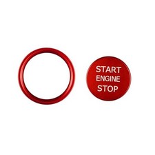 Car Push Start Button Cover, Engine Start Cover, Cool Aluminum Engines Red