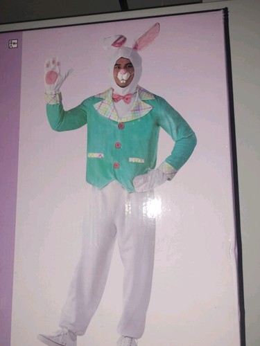 Easter Bunny Costume 6 Piece Adult Standard OSFA Cosplay Easter Costume NEW - Picture 5 of 6