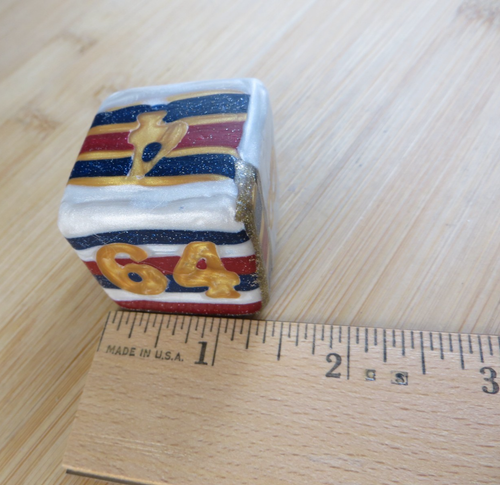 Jena's Handmade Backgammon Patriotic USA Doubling Cube One of A Kind #401 - Picture 15 of 15