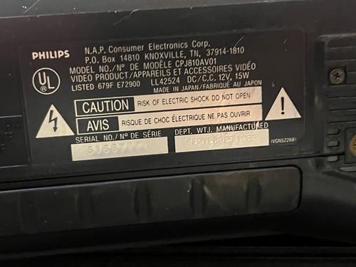 Philips Explorer VHS Camcorder Model CPJ810AV01 Case Adapter - Picture 9 of 11