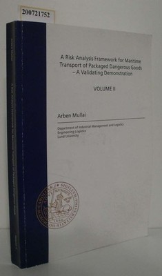 A Risk Analysis Framewortk for Maritime Transport of Packaged Dangerous Goods - 