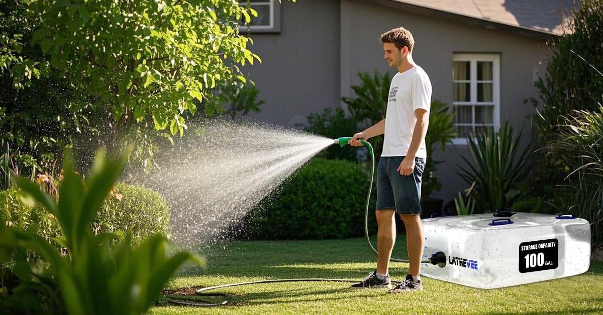 Water Storage Bladder, 25/50/100 Gallon Portable Water Tank, Collapsible Water S