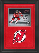 Tyler Toffoli New Jersey Devils Framed Signed 8x10 Red Jersey Skating Photo