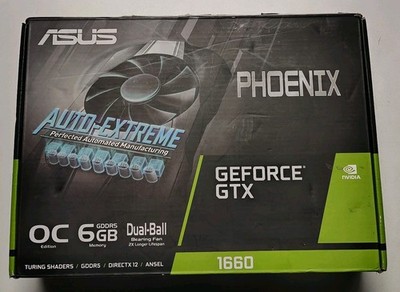 Asus Phoenix GEFORCE GTX 1660-OC Edition 6GB GDDRS Dual Ball Bearing Fan
