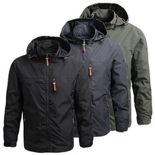 Herren Windjacke Windbreaker Regenjacke Wasserdicht Atmungsaktiv Leichte-Kapuzen