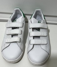 Adidas Originals Stan Smith CF White Green Kids Youth Sneakers Size US 1.5, UK 1