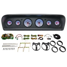GlowShift Cluster Dash Pod White Dial 6-Gauge Package Bundle for 67-72 Ford F100