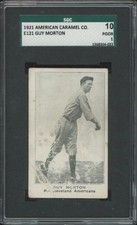 1921 E121 GUY MORTON POOR AMERICAN CARAMEL SERIES OF 80 SGC 1 CLEVELAND INDIANS