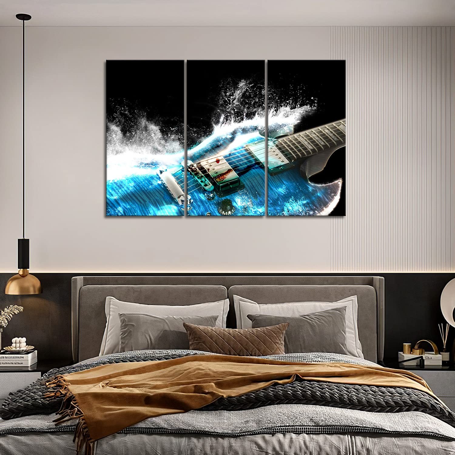 Guitar Wall Art Canvas Music Room Wall Decor Studio Wall Painting The Picture...