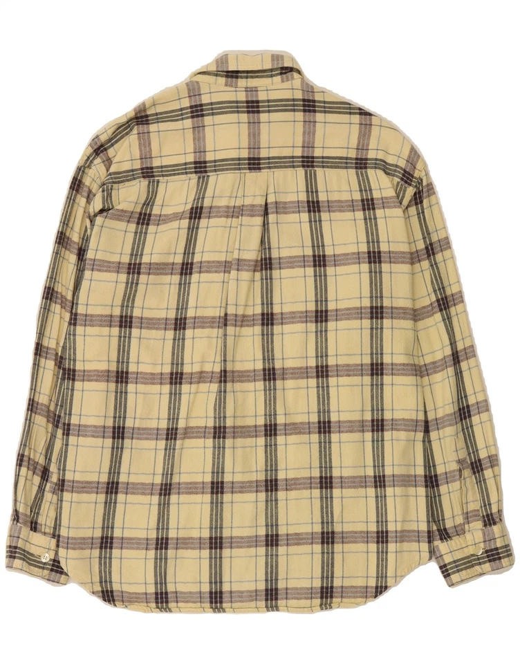 Camisa de franela grande beige a cuadros algodón TRUSSARDI JEANS para hombre US01 Foto 2 de 4