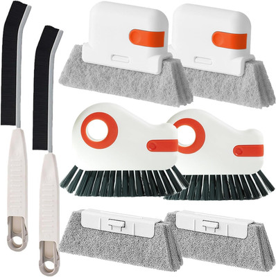 Window Sill Cleaner Tool - Hard Bristle Crevice Cleaning Brush, Multifunctional