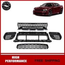 For 2020-2023 Dodge Charger Srt Front Upper Lower Grille With Fog Light Covers