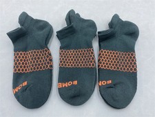 3 Pairs Bombas Women Solid Ankle Socks Performance Green Sock Size M