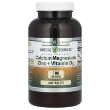 Amazing Formulas, Calcium Magnesium Zinc + Vitamin D3, 300 Tablets