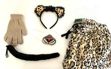 Leopard Costume 5 Piece Leopard Kit Adult LARGE Leggings READ