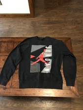 Air Jordan Jumpman Sweatshirt Size Large Black Gray Red *Great Find* Retro