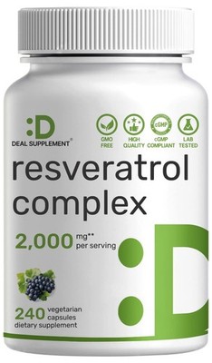 DEAL SUPPLEMENT Resveratrol Complex, 240 Veggie 240 Count (Pack of 1)