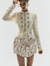 ZARA New Women's Lace Fitted Jacket S,M,L 5063/803/712 Floral Print Dress