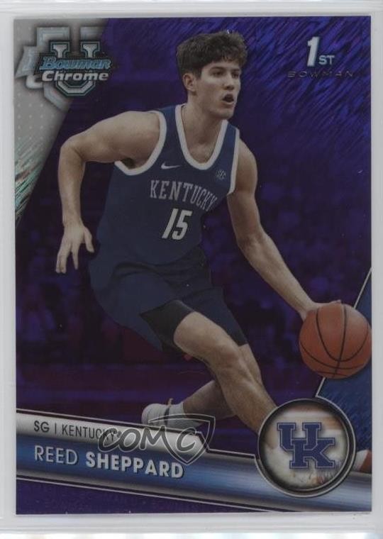 2023-24 Bowman U Chrome Purple Shimmer Refractor Reed Sheppard #45