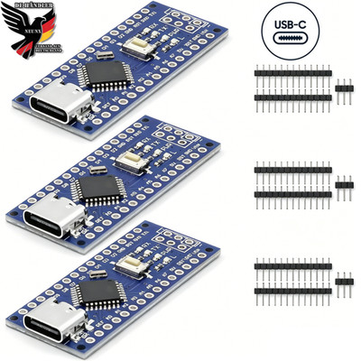 3x Arduino Nano 3.0 ATmega328 V3 Board Platine Atmel 5V USB-C CH340G Modul Chip