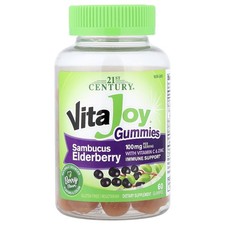 VitaJoy  Sambucus Elderberry With Vitamin C  Zinc Gummies, Berry, 60 Gummies