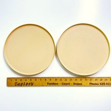 Set of 2 VTG Retro Rubbermaid Lazy Susan Tan 10 in Cabinet Turntables JB1 2709