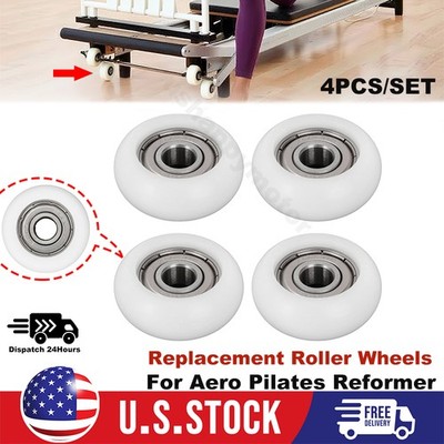 For Aero Pilates Reformer 4 Replacement Roller Wheels POM White Restores Smooth