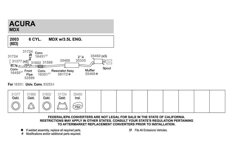 For Chevy Camaro 98-99 Exhaust Pipe Flange Gasket High Temperature Graphite w - Imagem 4 de 4