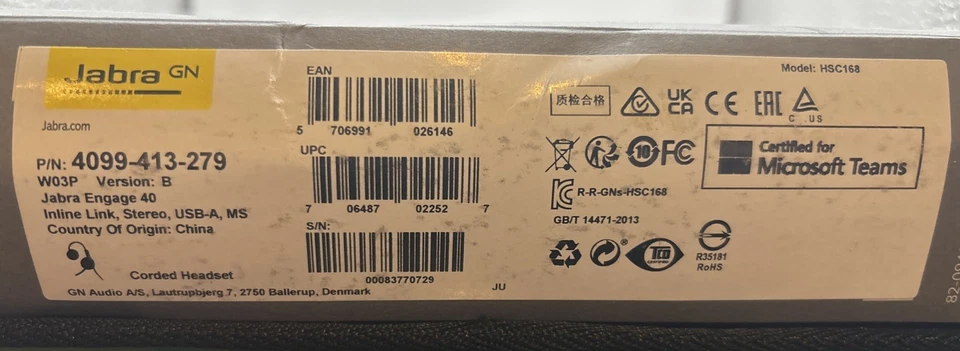 Jabra Engage 40 MS Stereo USB Headset 4099-413-279 - Image 4 of 4