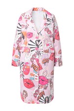 Angel of Style Damen gro&szlig;e Gr&ouml;&szlig;en Longblazer bequem Comic Print 843302