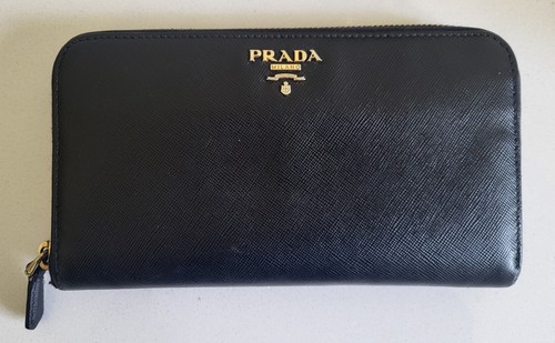 Prada Portemonnaie Geldbörse Schwarz Original Defekt