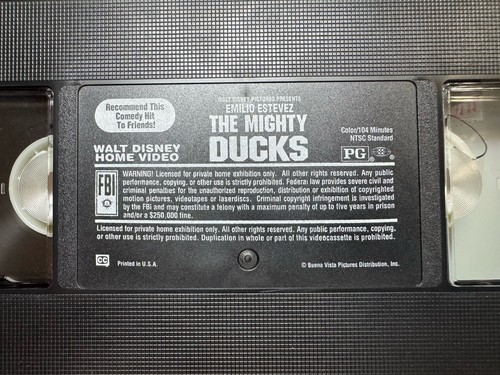 The Mighty Ducks (VHS, 1993) - Picture 12 of 12