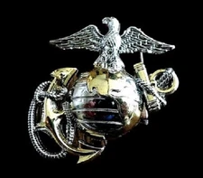 U.S MARINE CORPS EGA LAPEL HAT PIN USMC EAGLE GLOBE & ANCHOR CAP INSIGNIA LEFT