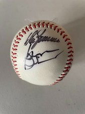 GEORGE STEINBRENNER DON ZIMMER DUAL SIGNED BASEBALL YANKEES AUTO JSA LOA