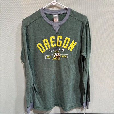 Oregon Ducks Long-Sleeve Pullover By Proedge Green/Gray Men's L