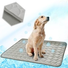 Washable Dog Cooling Mat Ice Silk Pet Self Cooling Pad Blanket for Indoor  O...